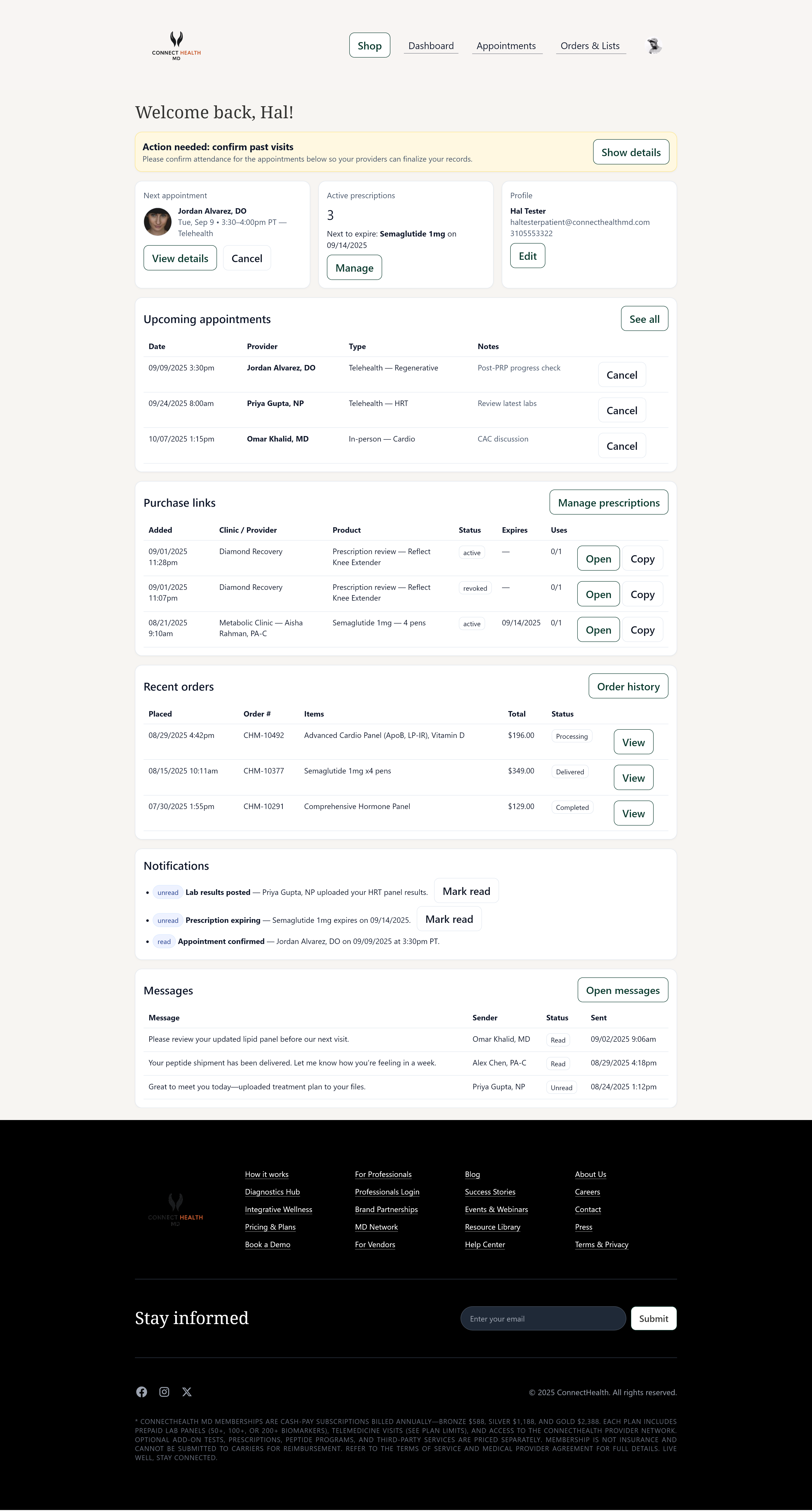 Results, dashboards & education — screenshot placeholder