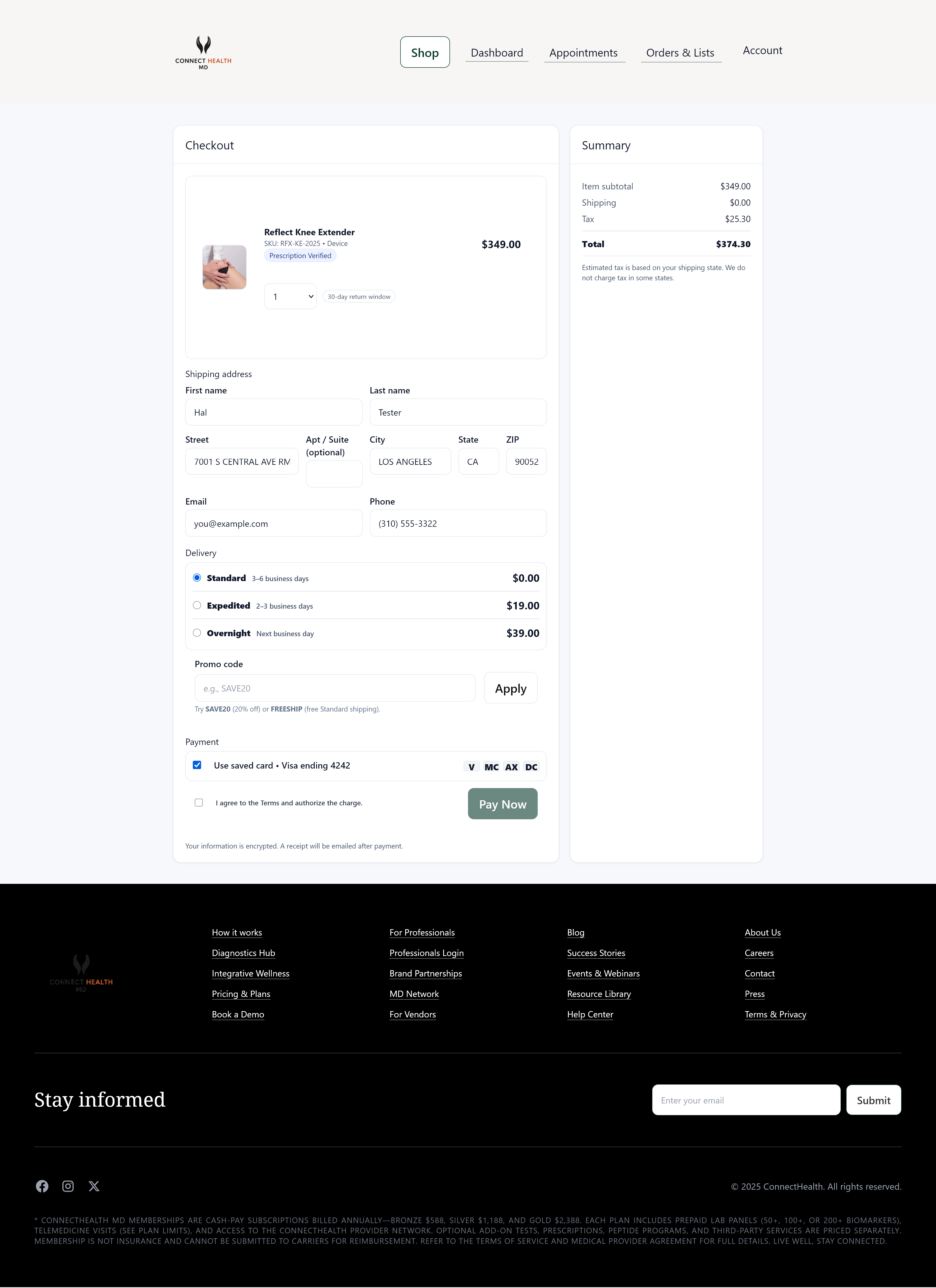 Checkout & order creation — screenshot placeholder