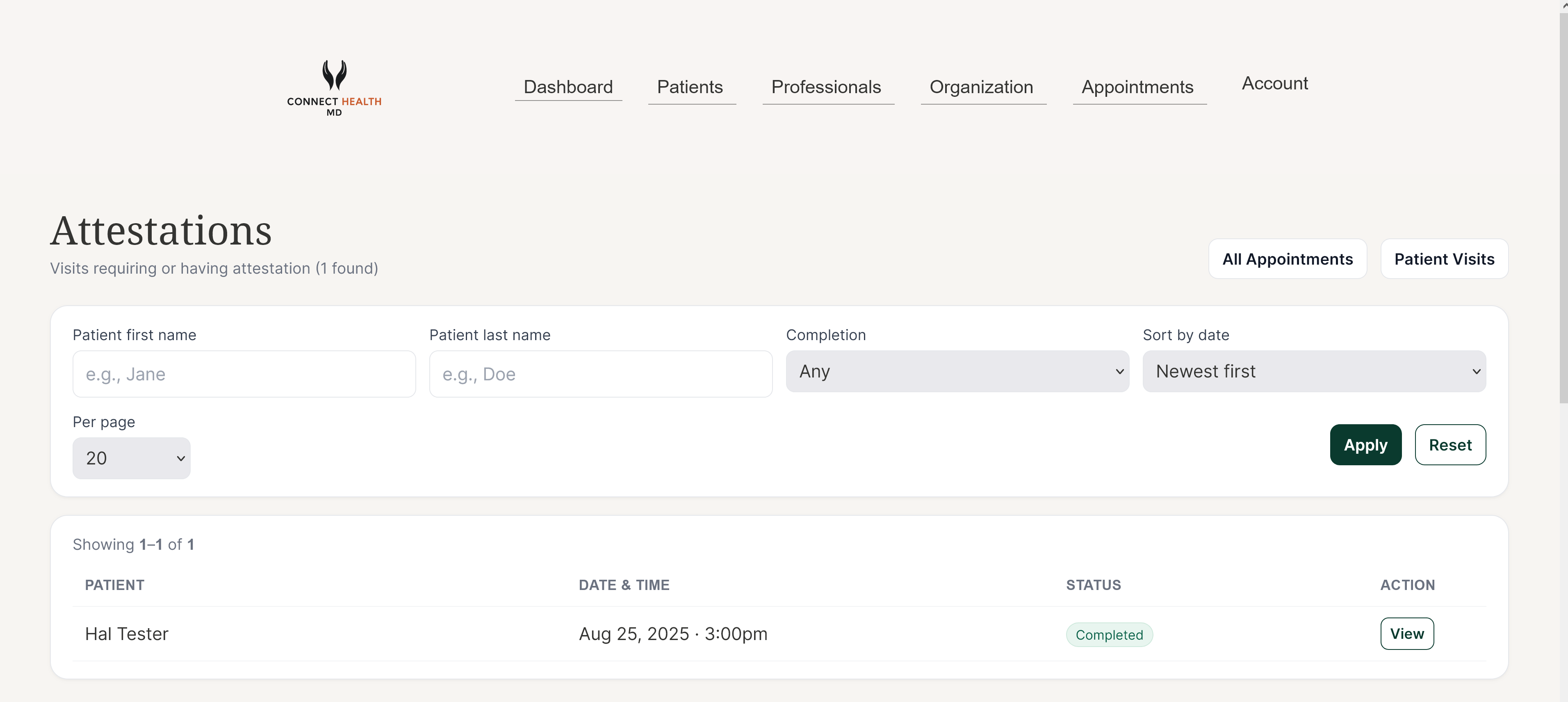 Audit logging & QA — screenshot placeholder