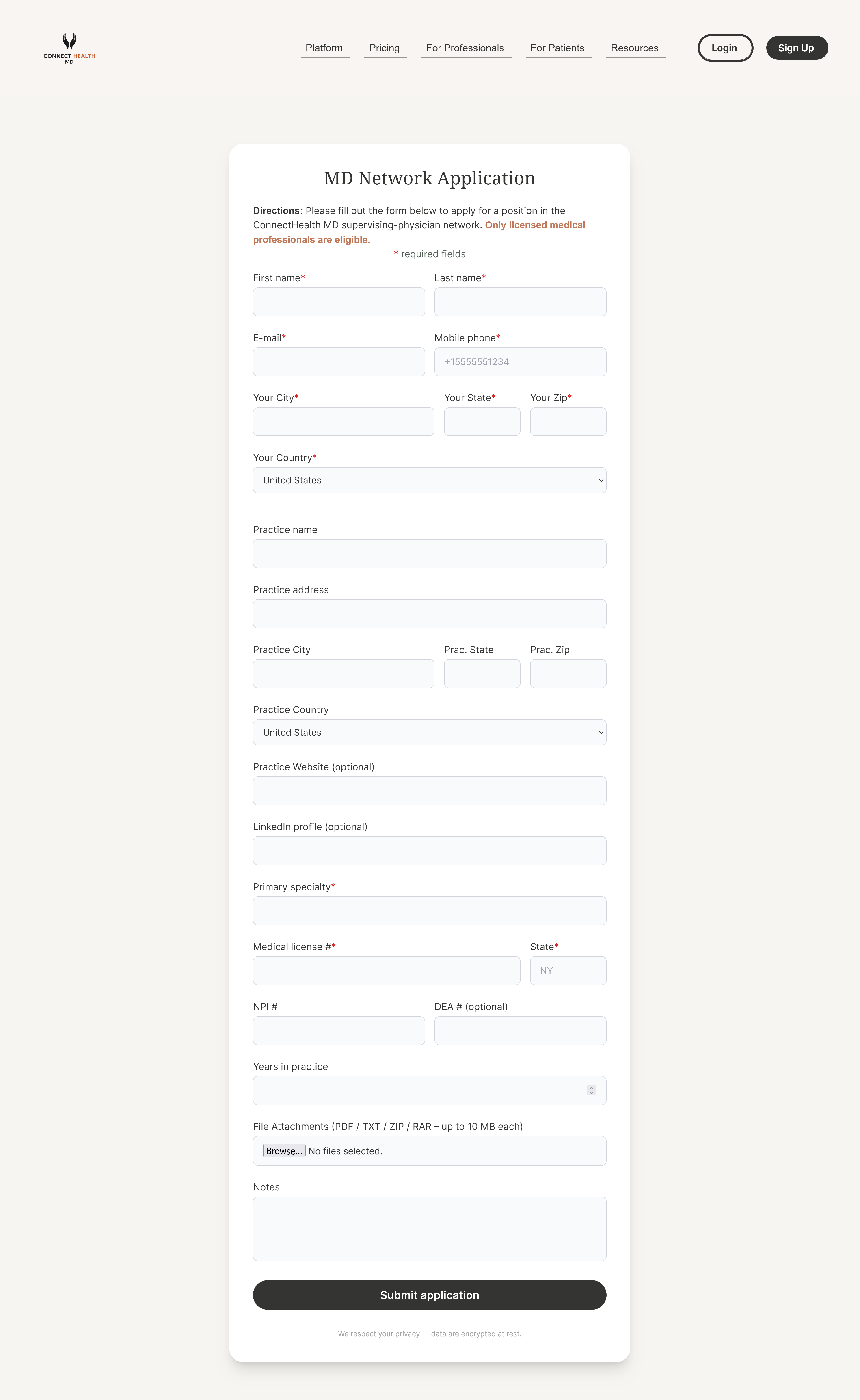 LP onboarding & credentialing — screenshot placeholder