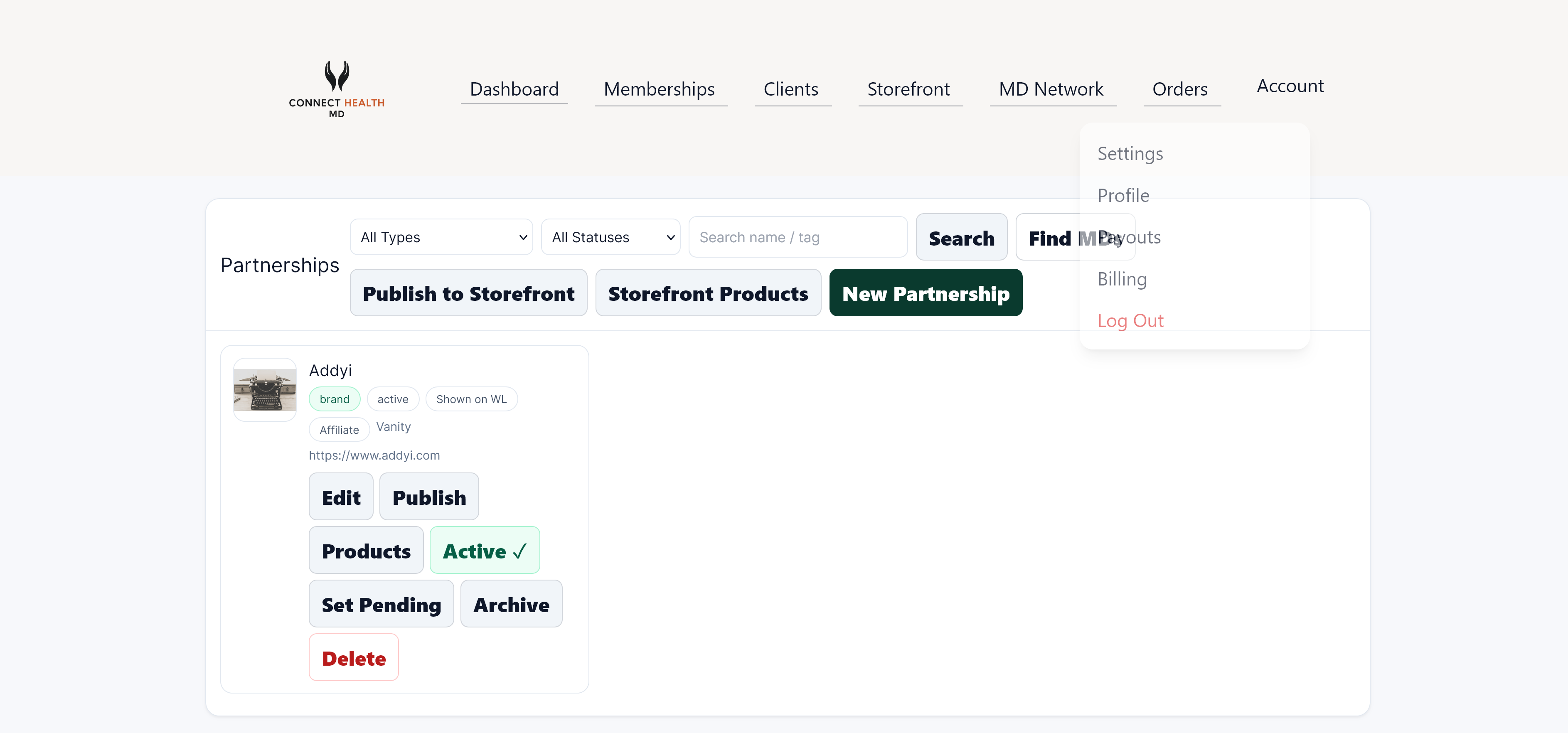 Publish offerings — screenshot placeholder